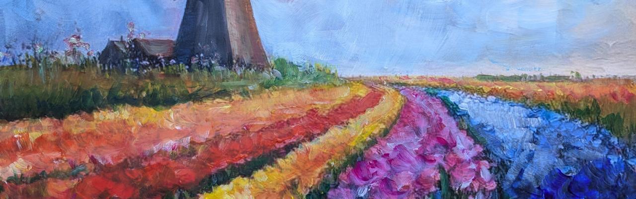 SCHILDERWORKSHOP LENTE IN DE LUCHT, BLOEMENZEE 