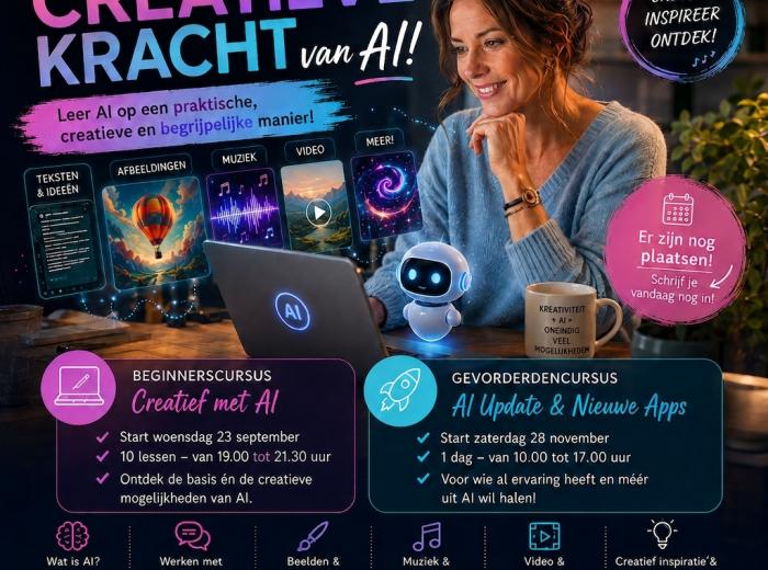 WORKSHOP AI UPDATE - NIEUWE APPS (KUNSTMATIGE INTELLIGENTIE)