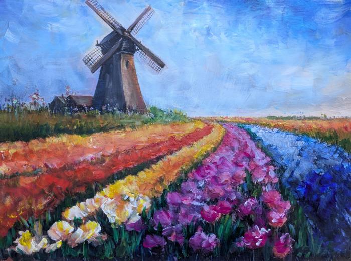 SCHILDERWORKSHOP LENTE IN DE LUCHT, BLOEMENZEE 