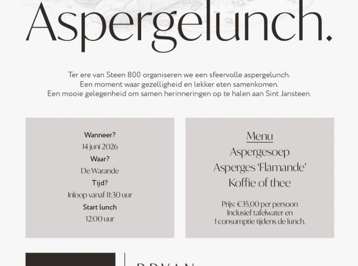 STEEN 800 - ASPERGELUNCH
