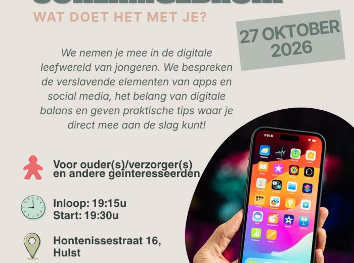 Informatieavond schermgebruik Zorgboerderij BB 27 oktober